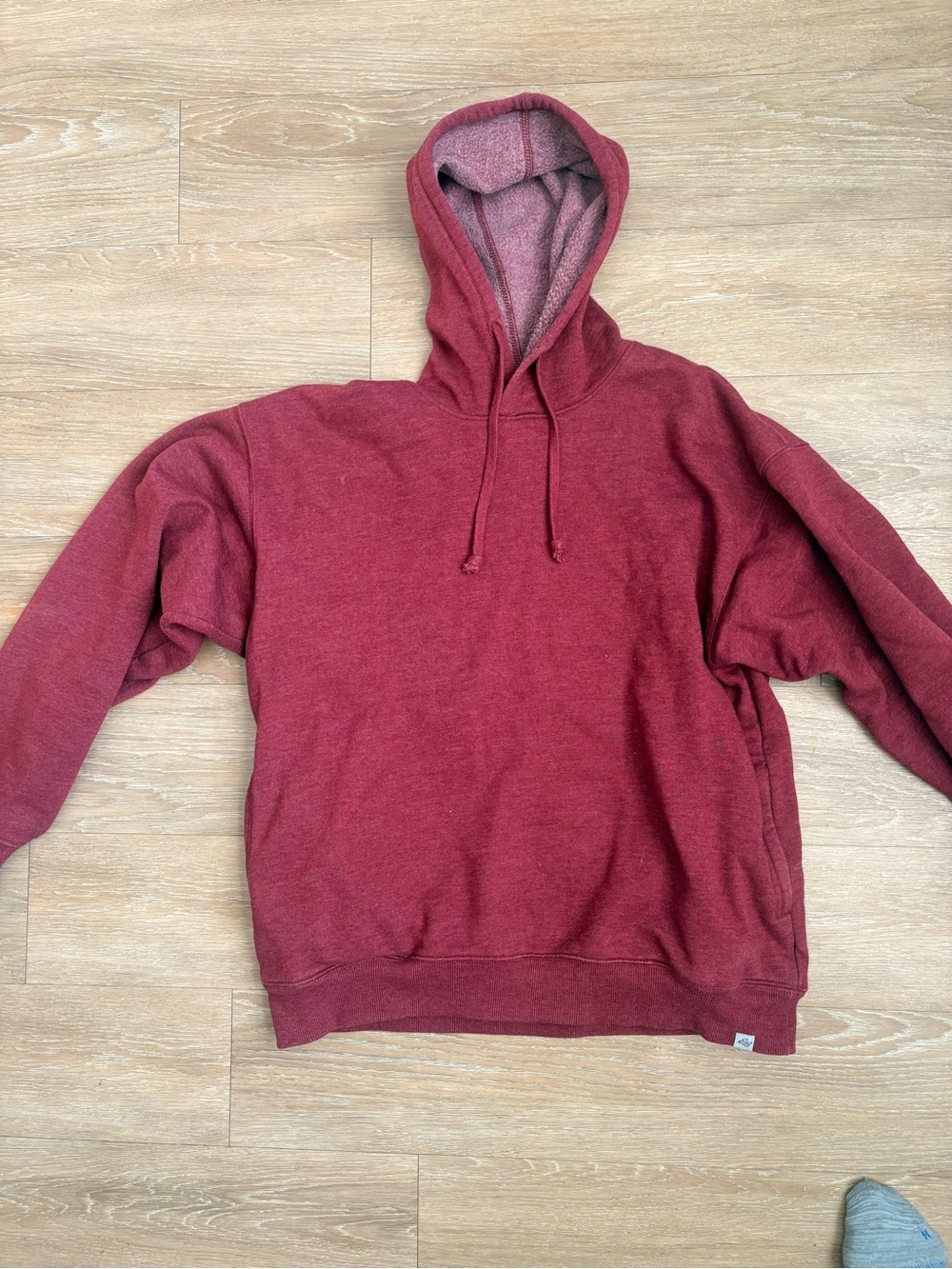 Eddie Bauer Maroon Hooded Pullover Sweatshirt